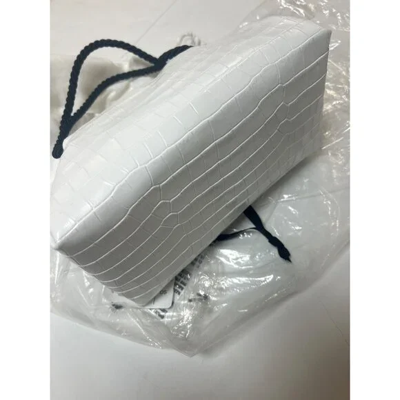 Maryam Nassir Zadeh Sun Purse White Croc Size OS NWT - Picture 3 of 6